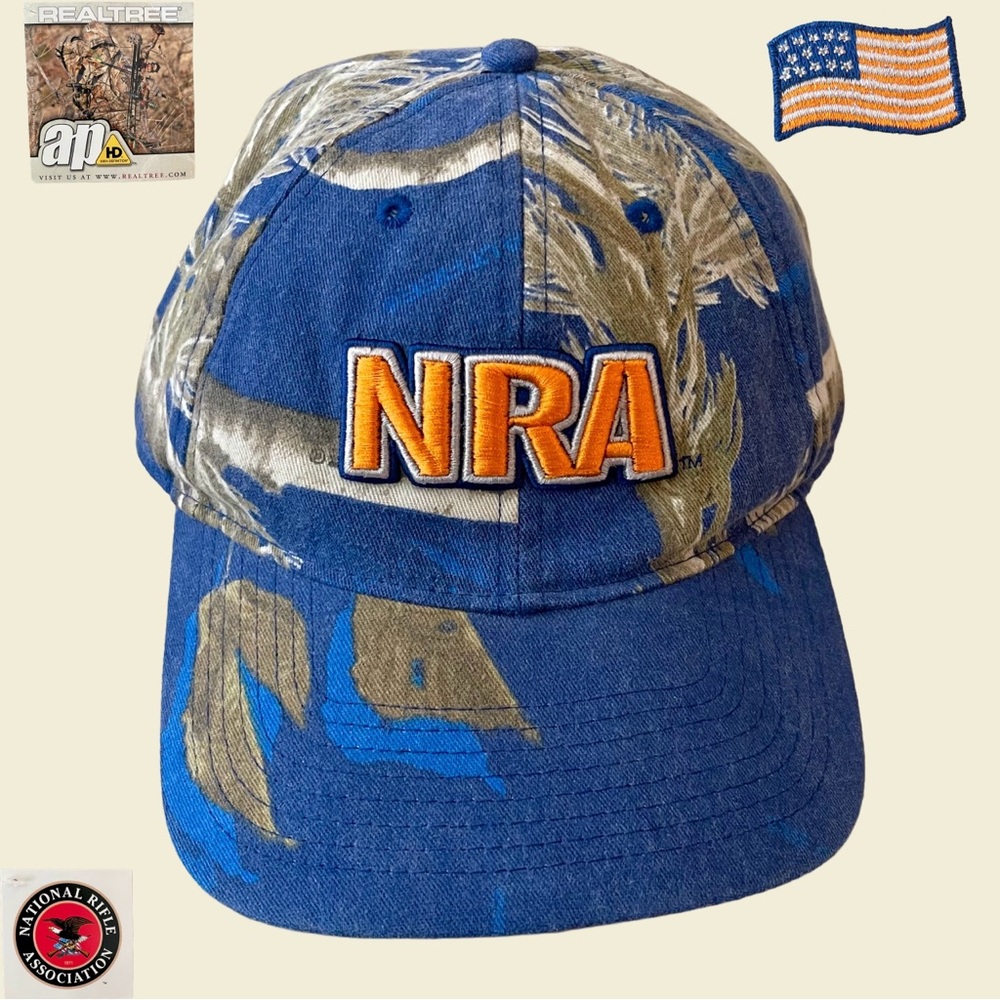 RealTree NRA 6-Panel Hat Cap Camouflage Royal Blue Hunting Outdoor Camo 2010 NWT